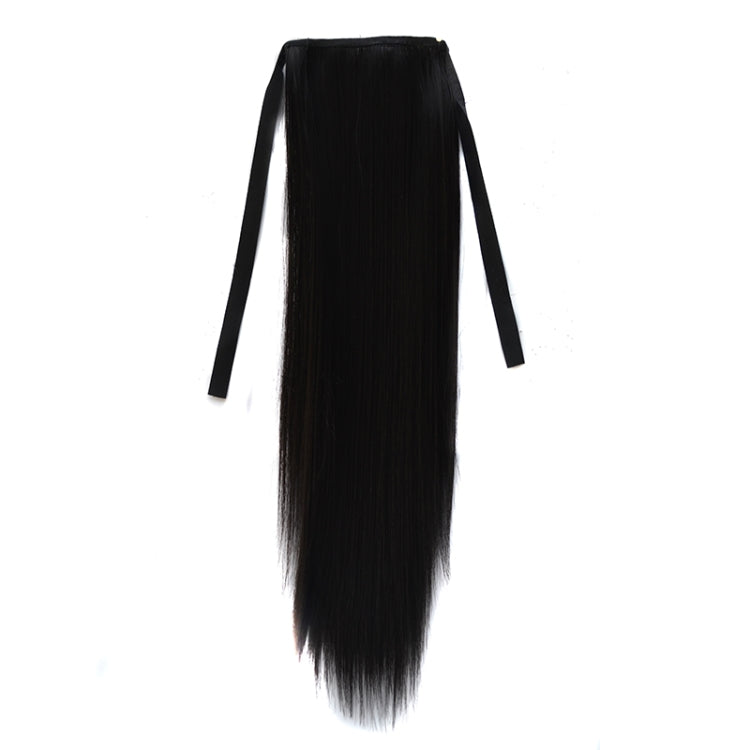 Natural Long Straight Hair Ponytail Bandage-style Wig Ponytail for Women，Length: 45cm