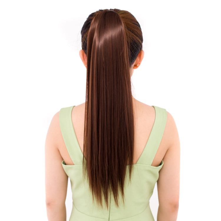 Natural Long Straight Hair Ponytail Bandage-style Wig Ponytail for Women，Length: 60cm