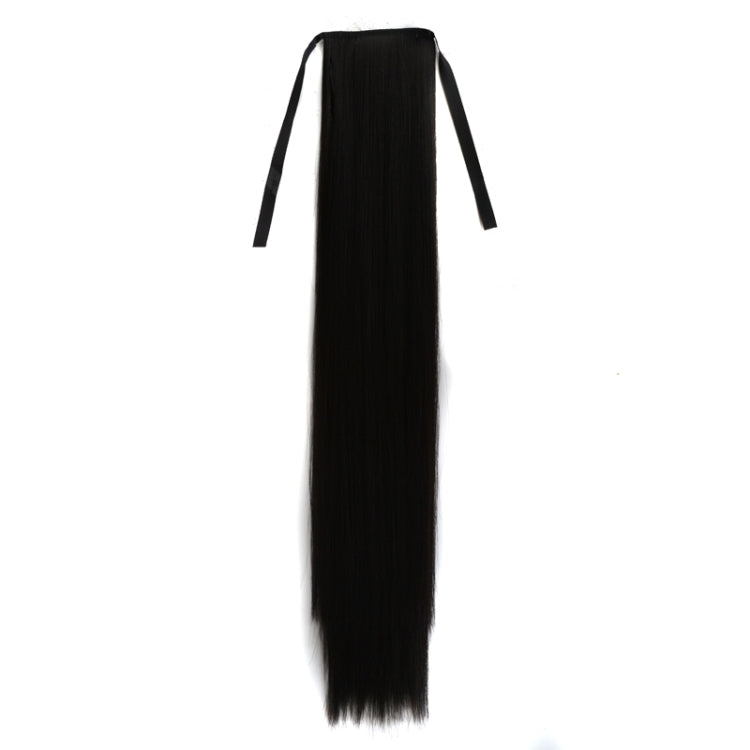Natural Long Straight Hair Ponytail Bandage-style Wig Ponytail for Women，Length: 75cm