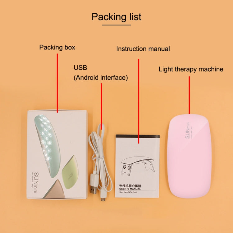 SUN mini 2 6W UV + LED USB Nail Lamp Fingernail Gel Curing Dryer