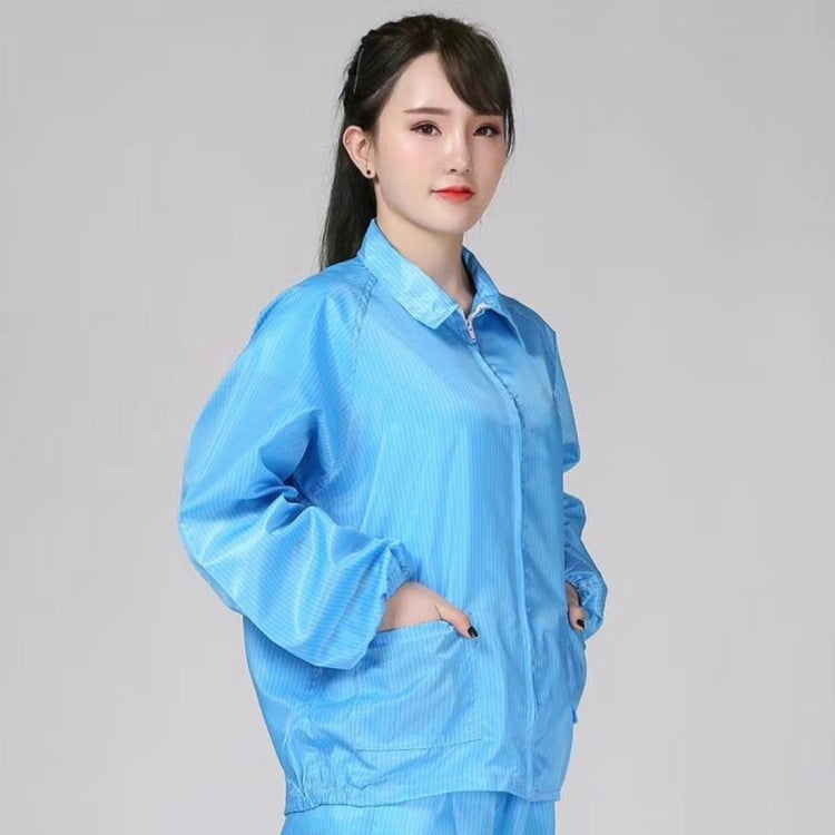 Antistatic Top Short Dust-free Jacket Lapel Overalls,Size:XXXL