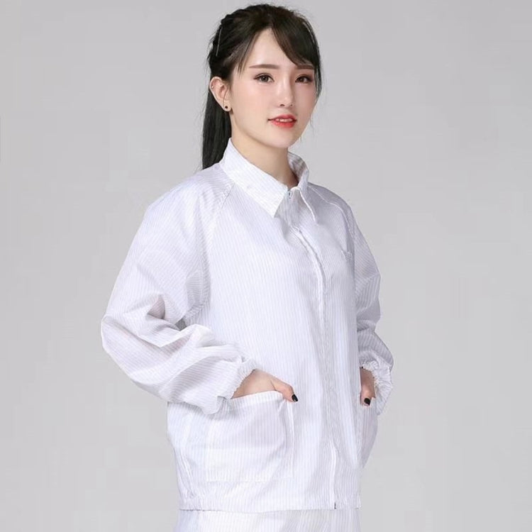 Antistatic Top Short Dust-free Jacket Lapel Overalls,Size:L