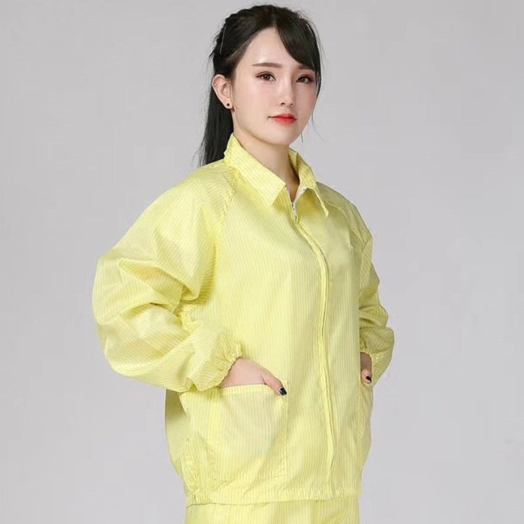 Antistatic Top Short Dust-free Jacket Lapel Overalls,Size:L