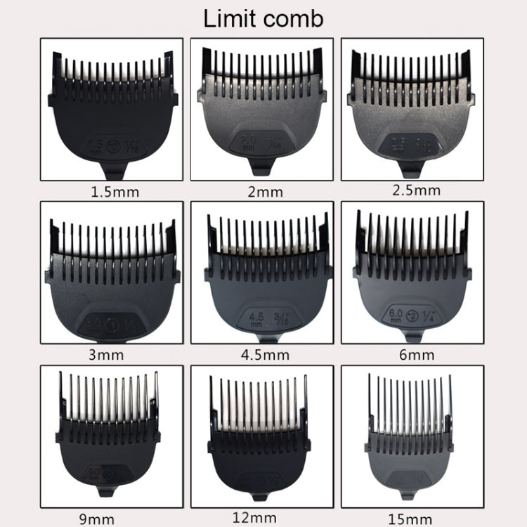 HJ-2018 Men Electric Shaver Fader Self-help Hair Clipper, with Cloth + Sponge + Pure Steel Tooth Scissors +Plain Steel Scissors + Spare Cutter Head, Standard Version, CN Plug