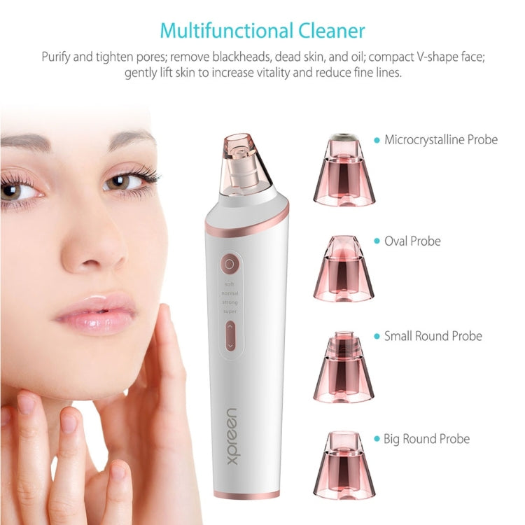 XPREEN XPRE037 Wireless Charging  Multi-function Blackhead Extractor Pore Cleanser with Four Probes & LED Lighting Function