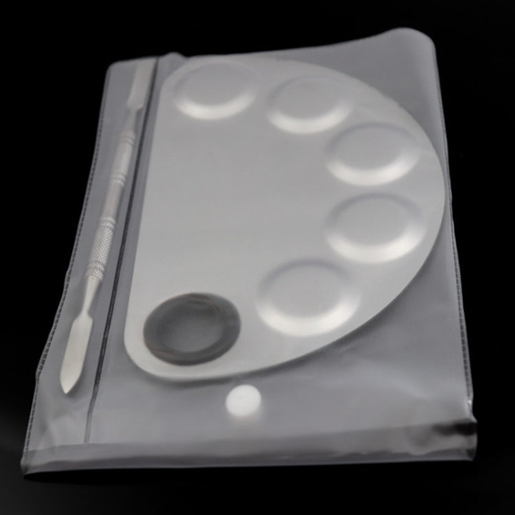 Make-up Semicircle Stainless Steel Palette 156x100mm