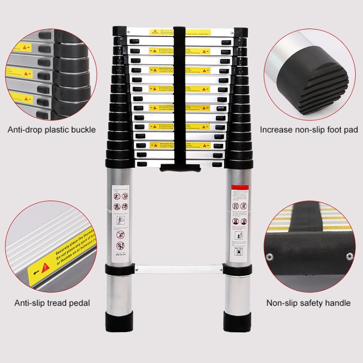 Multifunctional Thickened Aluminum Alloy Single-sided Telescopic Ladder, Size: 2.9m