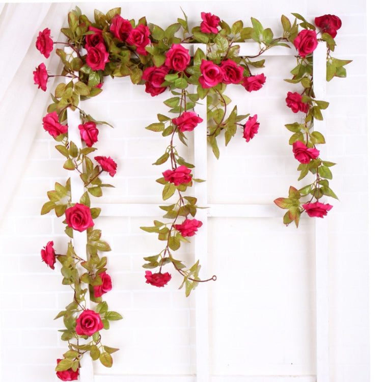 Daisy Leaf Artificial Flower Vine Interior Background Wall Window Decoration, Length: 1.5m