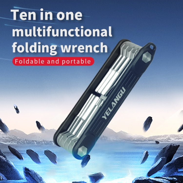 YELANGU 10 in 1 Multifunctional Wrench Screwdriver Tool