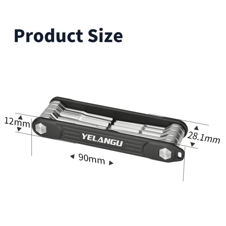 YELANGU 10 in 1 Multifunctional Wrench Screwdriver Tool