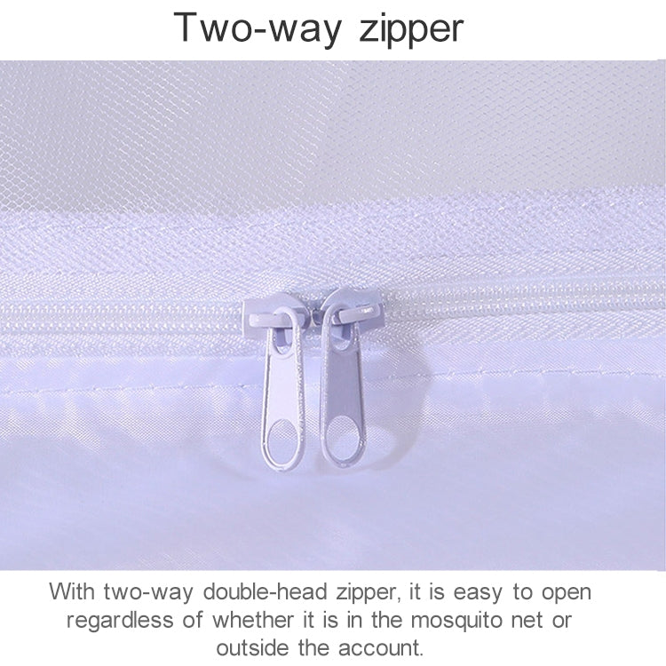 Student Dormitory Square Ceiling Zipper Mosquito Net Encryption Zipper Three Door Defence Mosquito for Upper Berth