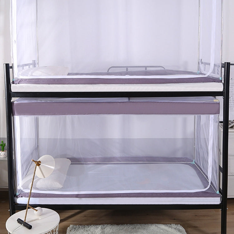 Student Dormitory Square Ceiling Zipper Mosquito Net Encryption Zipper Single Door Defence Mosquito for Lower Berth