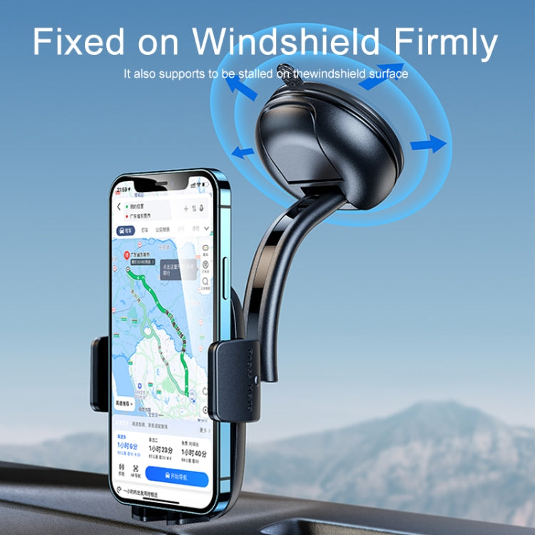 USAMS ZJ063 Car Center Console Retractable Phone Holder for 4.7-7.2 inch Mobile Phones