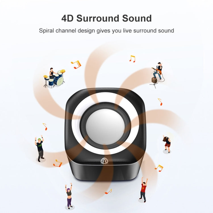 A1 Upgraded Version USB Wire-controlled 4D Stereo Sound Mini Wired Speaker, Cable Length: 1.3m