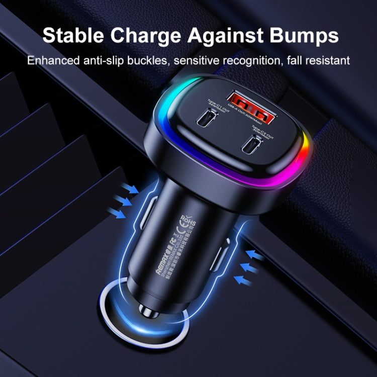 REMAX RCC330 Earl Series 3 in 1 Car 66W PD Fast Charger with Indicator Light