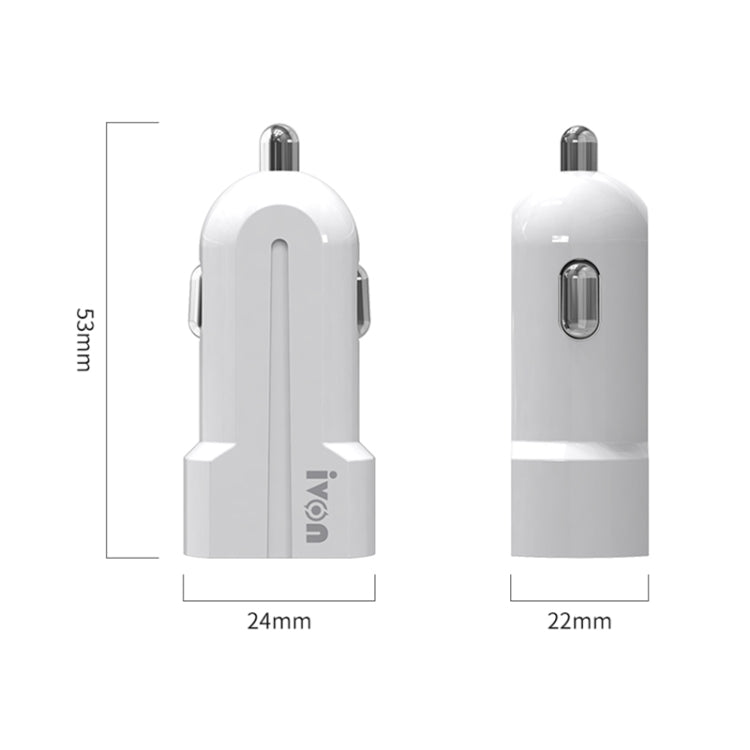 IVON CC13 QC 3.0 Fast Charging Car Charger Set with Type-C / USB-C Charging Cable