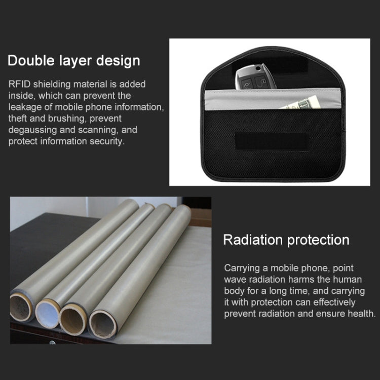 Universal Signal Blocker Oxford Cloth Shield Case Pouch Bag For Mobile Phones Below 5.8 inch, Size: 20*10cm