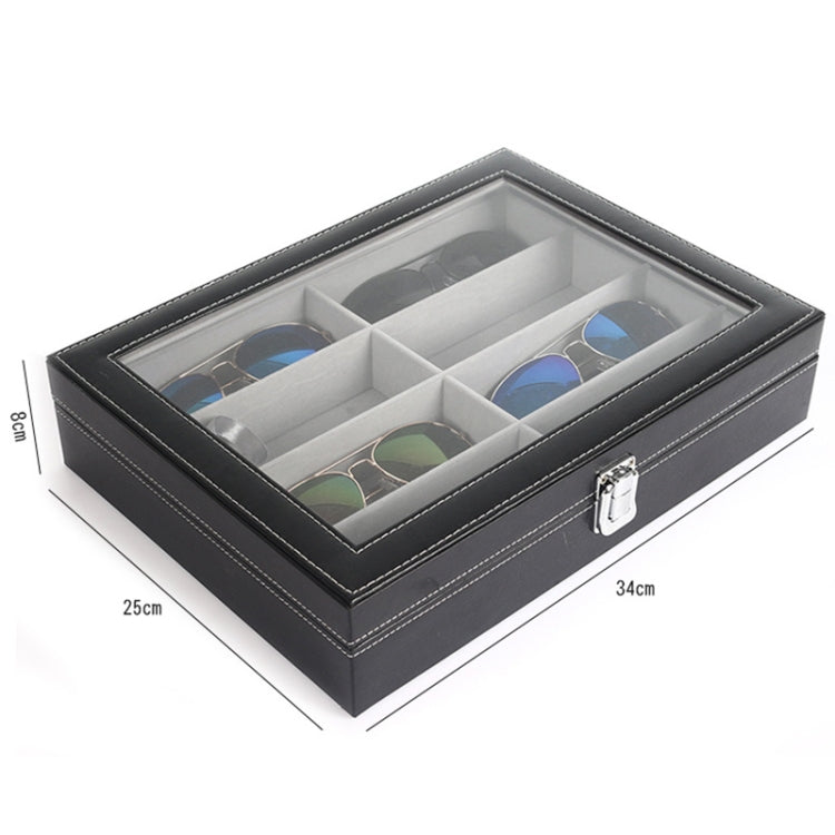 8 Grids Portable Sunglasses Protective Storage Box