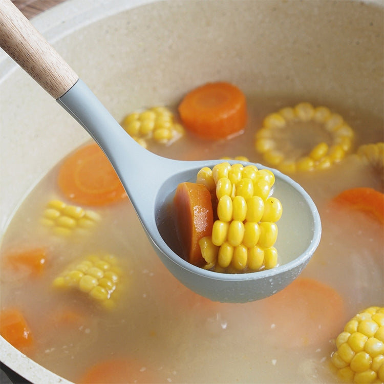 13 in 1 Silicone Wood Handle Heat-resistant Cooking Cutlery Sets Kitchen Tools with Small Container