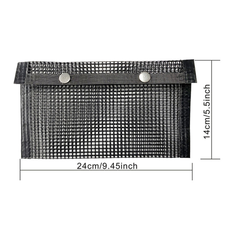 Barbecue Heat Resistant Non-stick Grilling Mesh BBQ Baking Bag, Size: 24 x 14cm (Black)