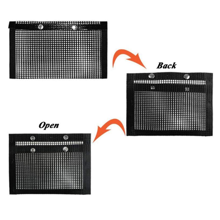 Barbecue Heat Resistant Non-stick Grilling Mesh BBQ Baking Bag, Size: 24 x 14cm (Black)