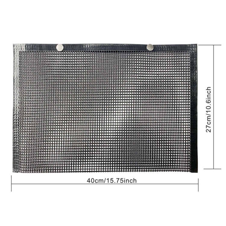 Barbecue Heat Resistant Non-stick Grilling Mesh BBQ Baking Bag, Size: 40 x 27cm (Black)