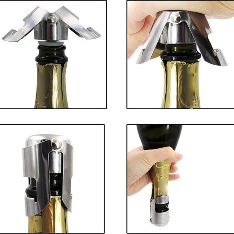 5 PCS Novel Stainless Steel Champagne Wine Bottle Stopper