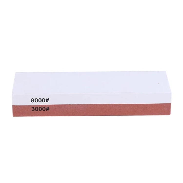 White Corundum Double-sided Sharpened Petroleum Stone Home Kitchen Whetstone, Type: 3000/8000, Random Color Delivery