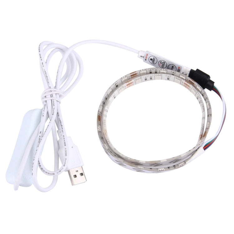Epoxy IP65 Waterproof 30 LED 5050 SMD with 1m Extended Switch Cable & Manual Controller, Wide: 10mm
