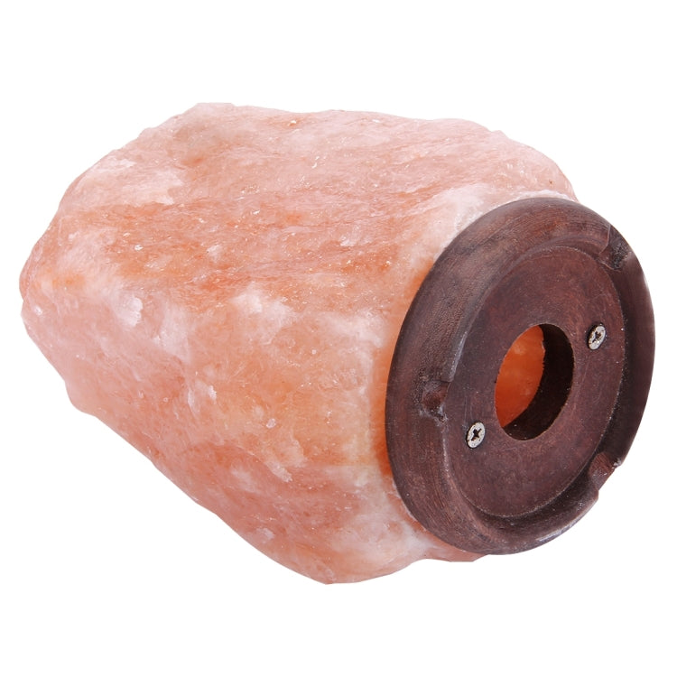 Crystal Rock Healthy Table Desk Lamp Night Light with Wood Base & Bulb & Switch, Large Size Weight 3-5KG, AC 220V