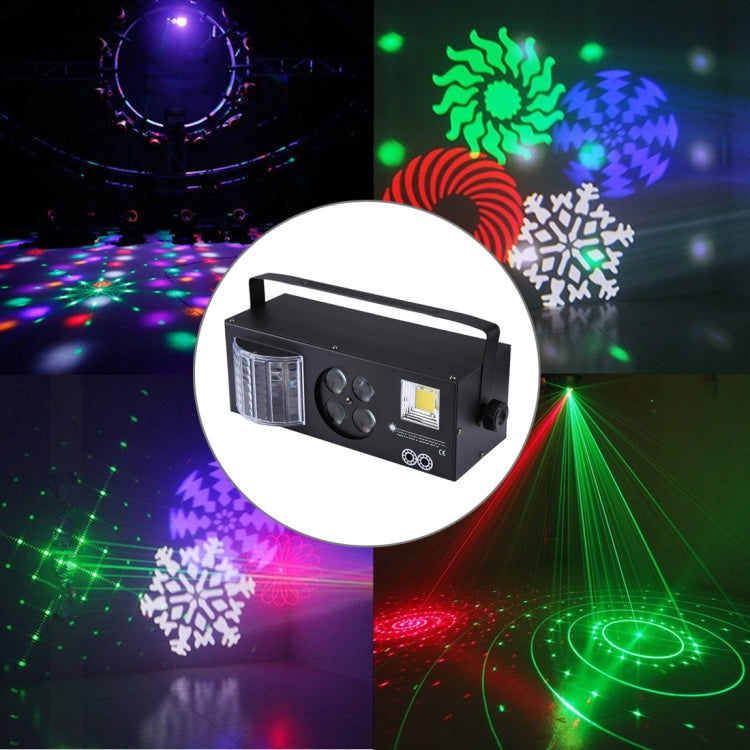 4 in 1 Projector Indoor Stage Decoration Atmosphere Light with Holder / Auto Run / Sound Control / DMX512, AC 90-240V