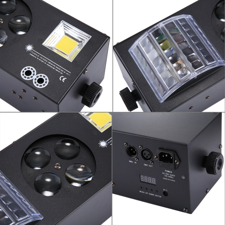 4 in 1 Projector Indoor Stage Decoration Atmosphere Light with Holder / Auto Run / Sound Control / DMX512, AC 90-240V
