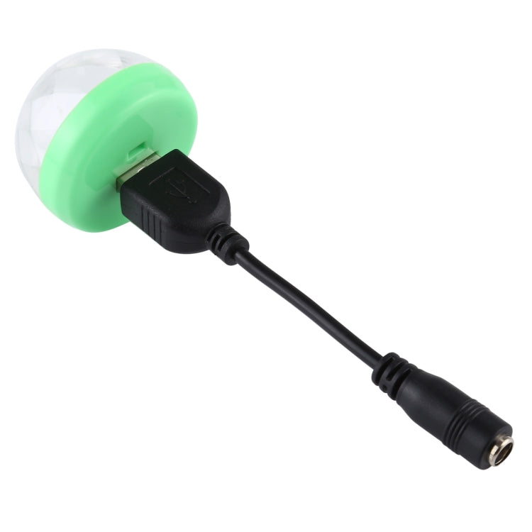 4W RGB Mini Magic Ball LED Stage Lamp with DC 5.5x2.5/2.1mm Female to USB Female Connector Cable