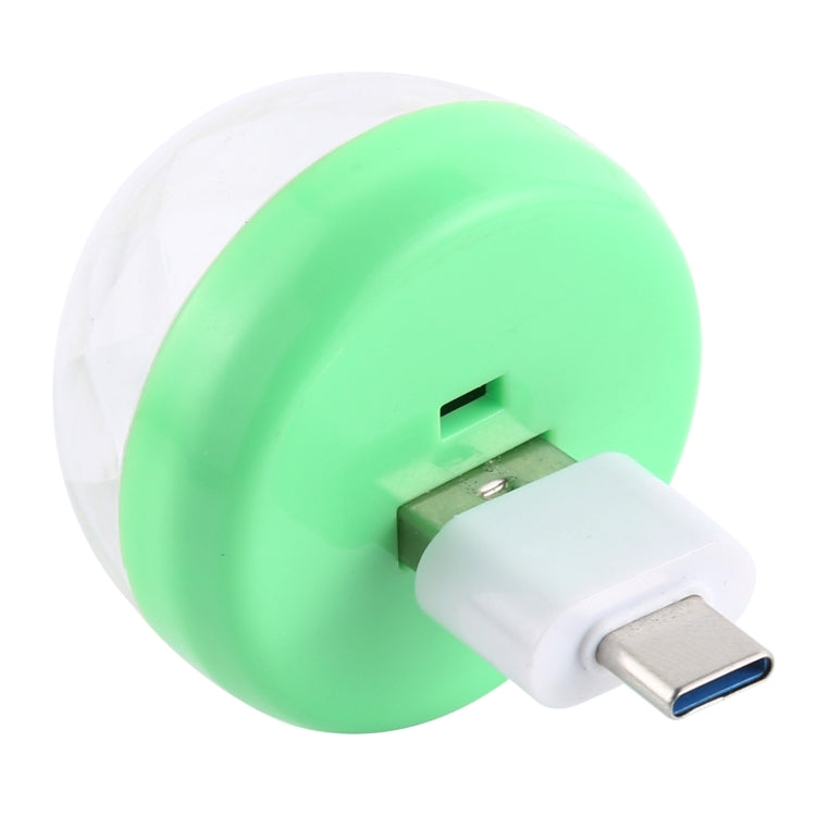 4W RGB USB LED Crystal Magic Ball Stage Light with Type-C Adapter