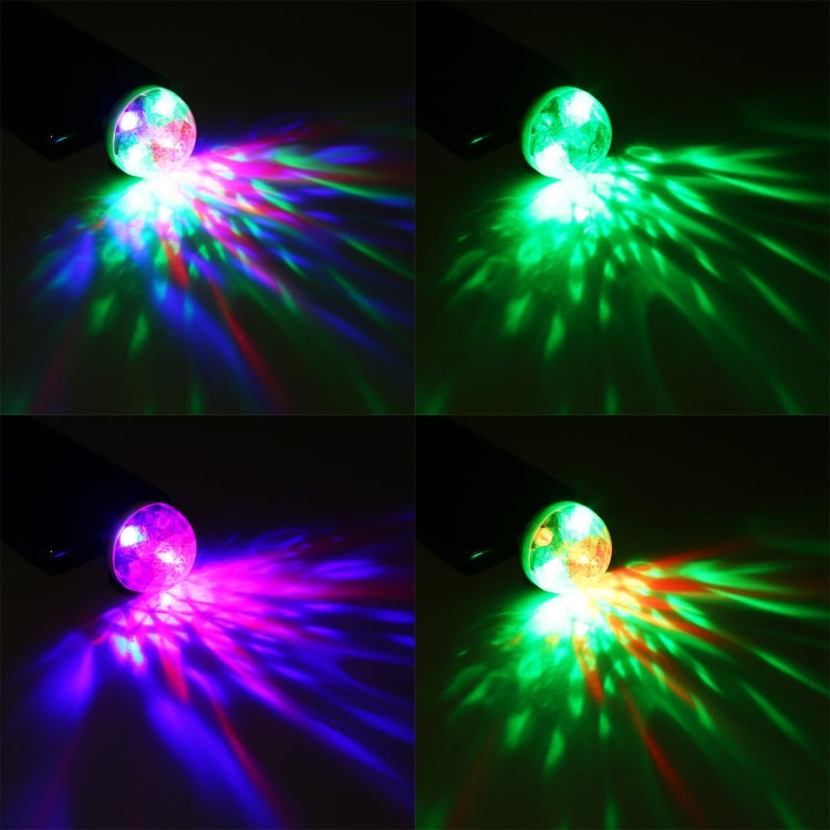 4W RGB USB LED Crystal Magic Ball Stage Light with Type-C Adapter