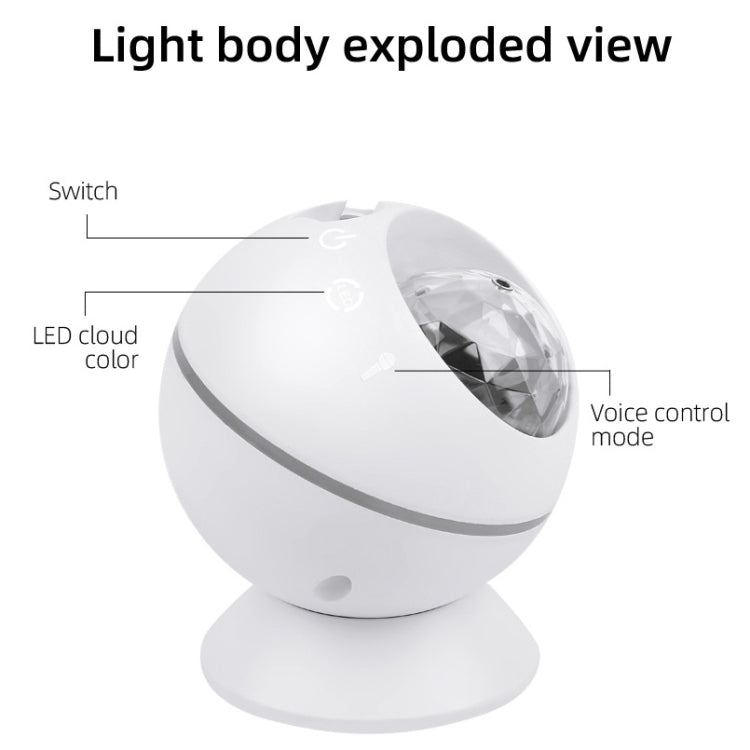 5W Micro USB Power Supply Remote Control Starry Sky Laser Projection Lamp LED Atmosphere Night Light with Magnetic Base