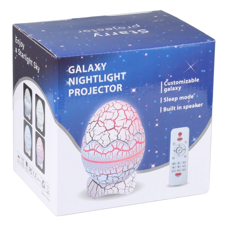 6W Cracked Egg-shaped Remote Control LED Starry Sky Projection Lamp