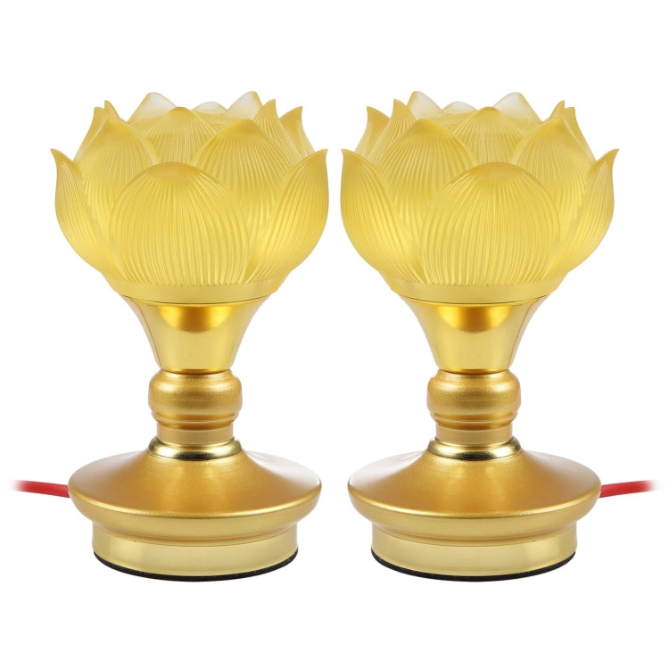 2pcs Household LED Lotus Lights for Buddha Electronic Altar Lamp, CN Plug