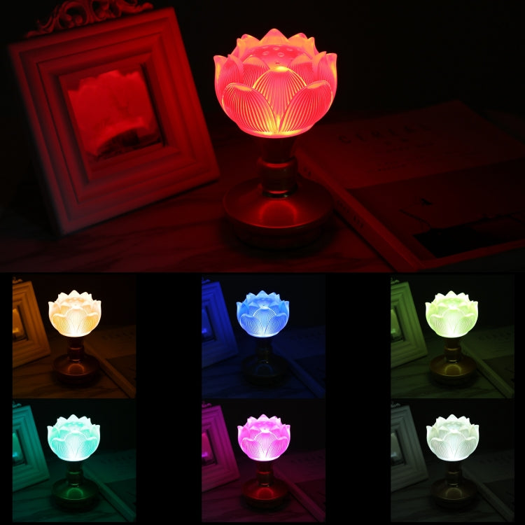 2pcs Household LED Lotus Lights for Buddha Electronic Altar Lamp, CN Plug