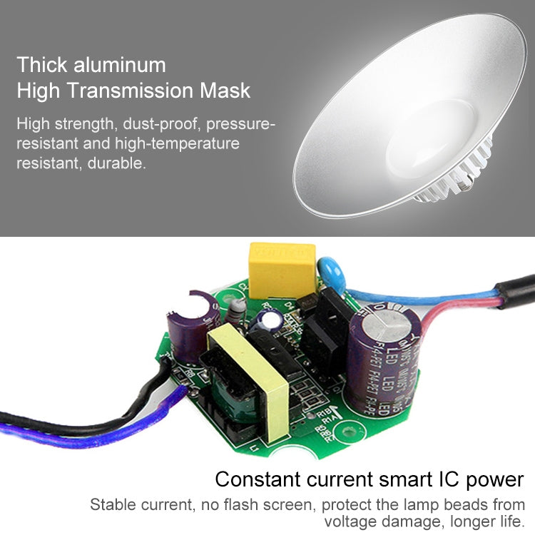 100W Warehouse Workshop Factory LED Mining Lamp Explosion-proof Light, with 50cm Hanging Rod Engineering Version