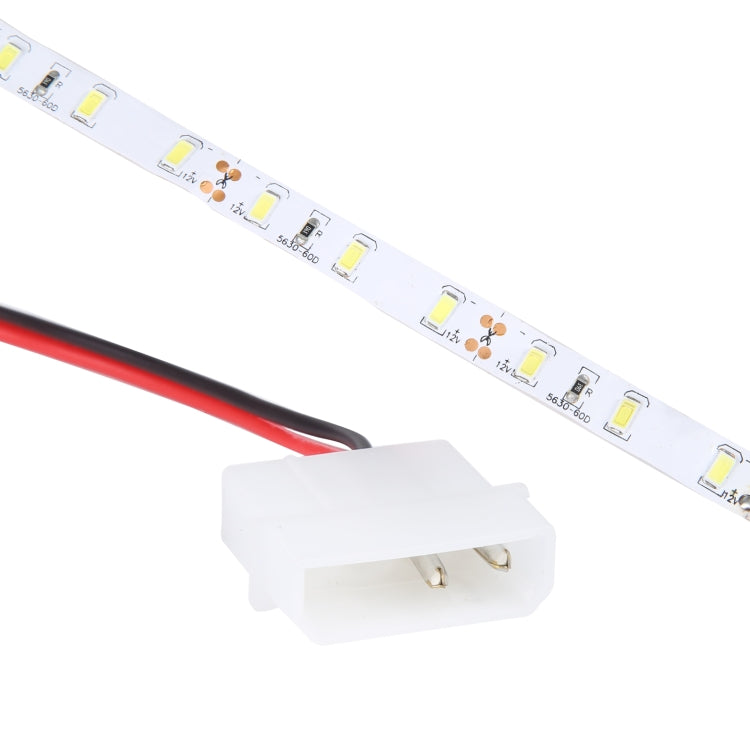 1m Bare Board 5730 SMD LED White Light Computer Host Rope Light, DC 12V