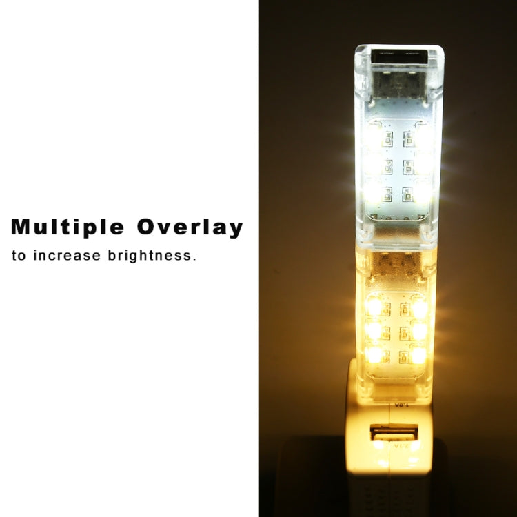 12 LEDs Double Sided Stackable USB Light