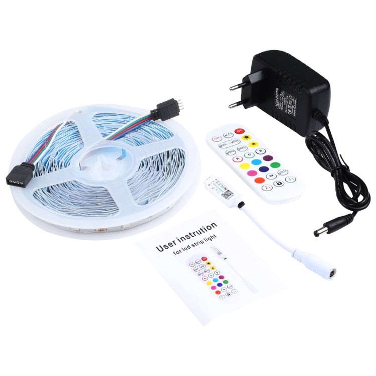 10m 300 LEDs SMD 5050 IP44 Waterproof RGB Light Strip with 24-keys Remote Control, EU Plug