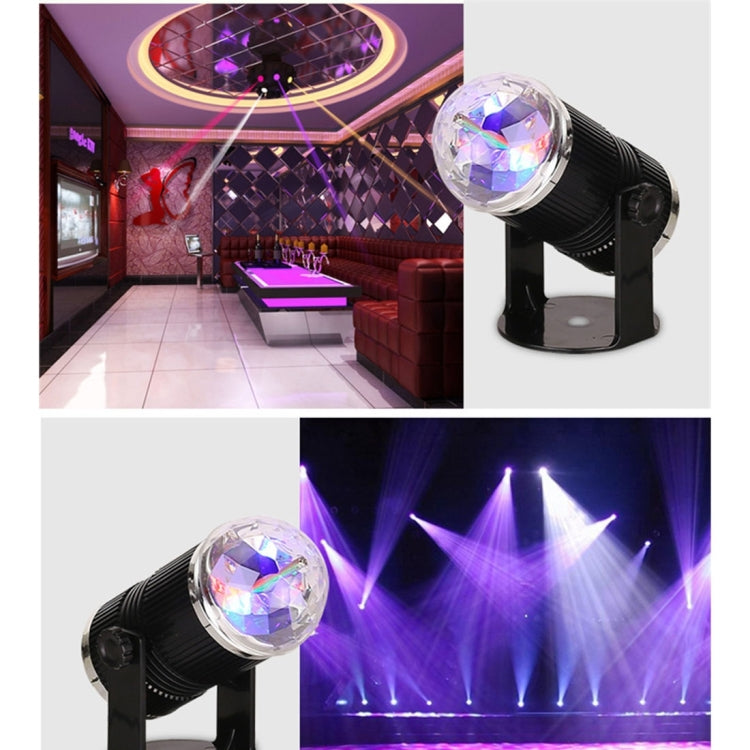3W Mini Rotating Magic Ball LED Stage Light , US Plug