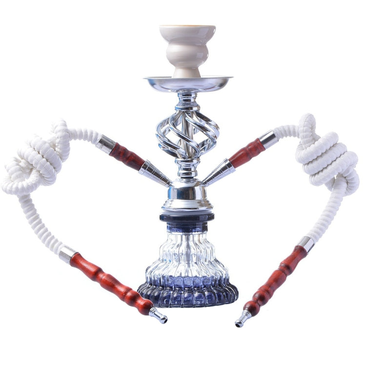 MHQ-1 Double Pipe Hookah Glass Pot Set