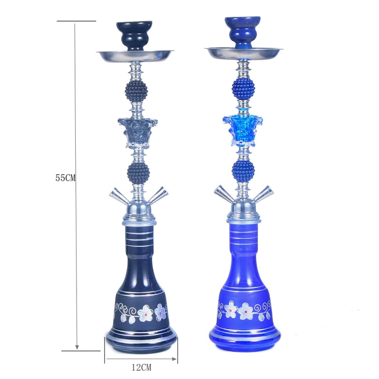 021-1015 Double Tube Glass Hookah