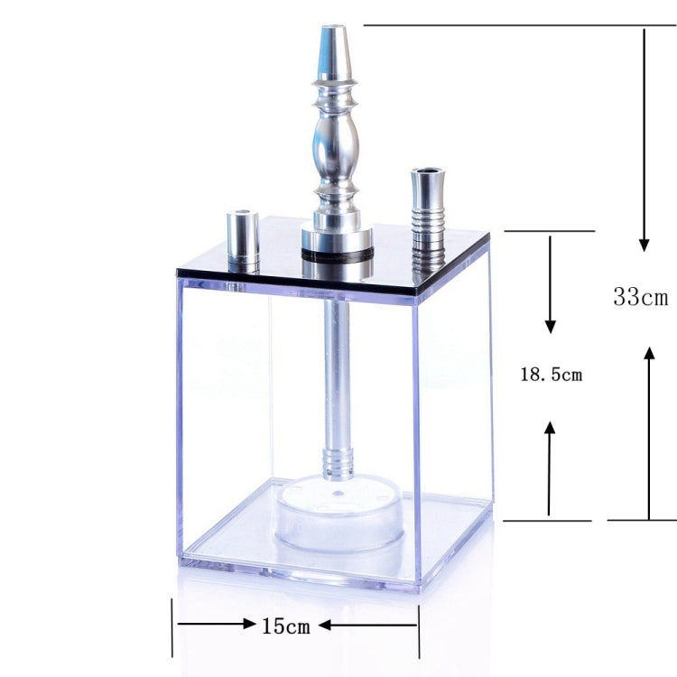 Cube Acrylic Single Pipe Hookah Set