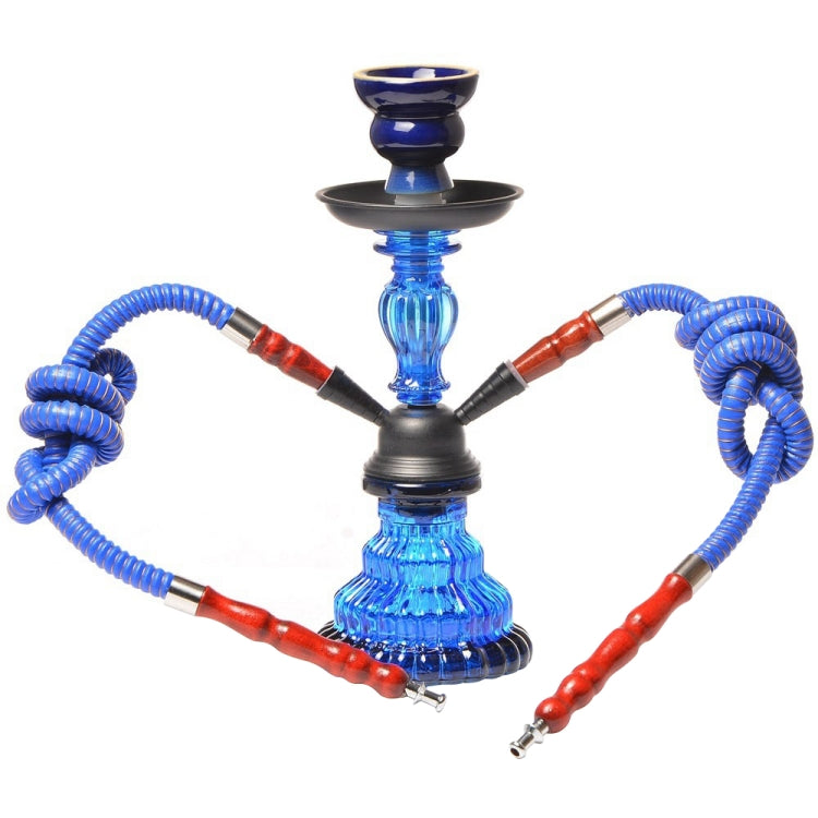 21-1011 Glass Double Pipe Hookah Set