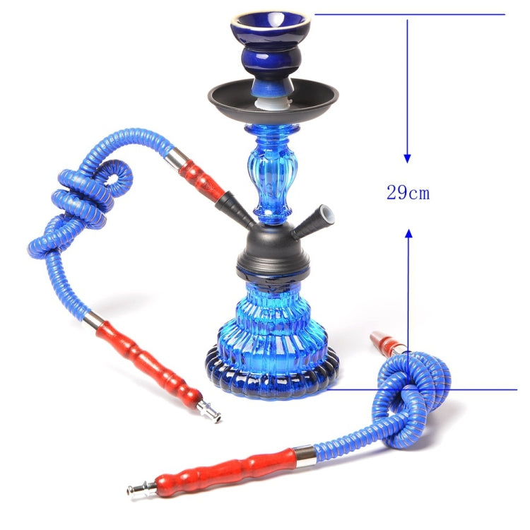 21-1011 Glass Double Pipe Hookah Set