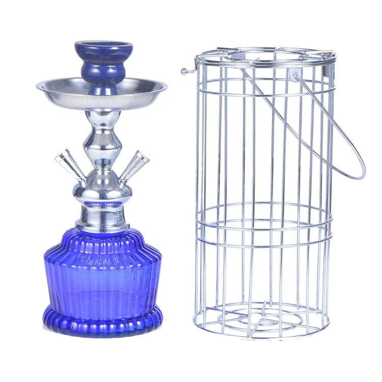 010-30 Double Tube Glass Iron Cage Hookah